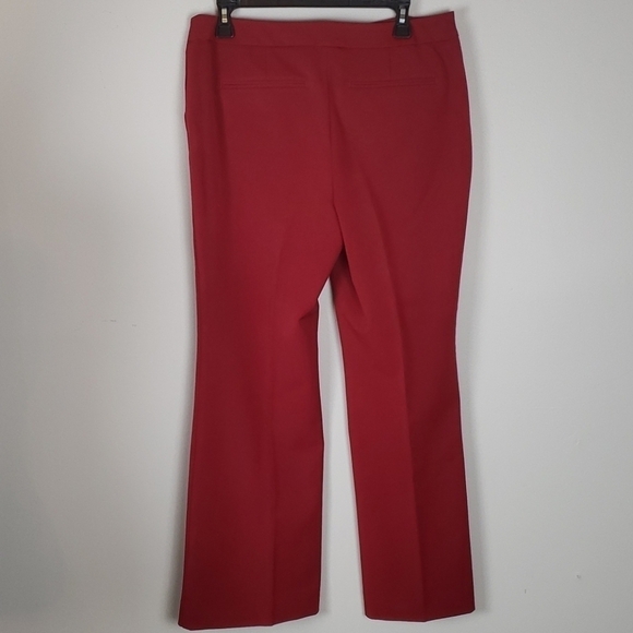 CHICO'S 1P Flare Career Dress Pants Cranberry EUC - Picture 9 of 15